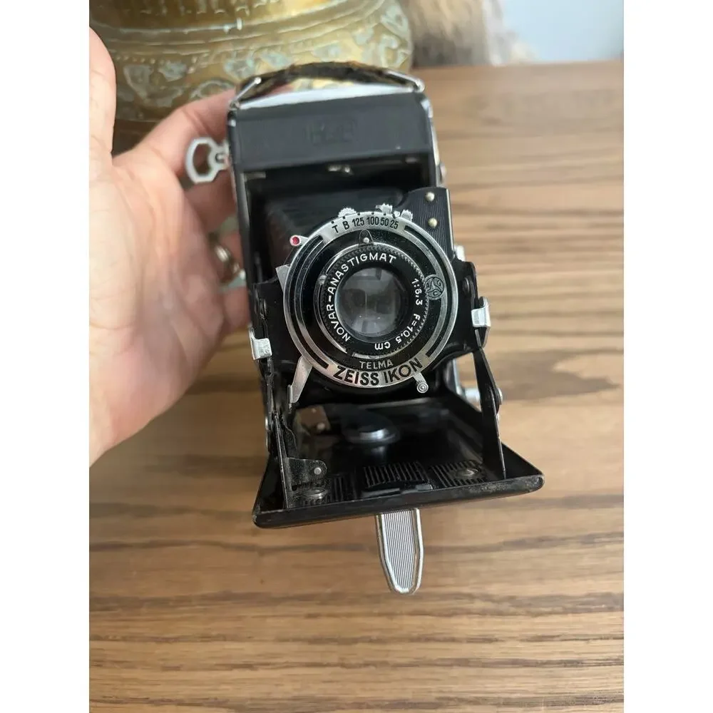 Vintage 1936 Zeiss Ikon Folding Camera Novar Anastigmat 6.3/10.5cm Telma Shutter